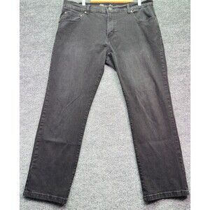 Wrangler Regular Straight Black Jeans Mens 36x30 Stretch Denim